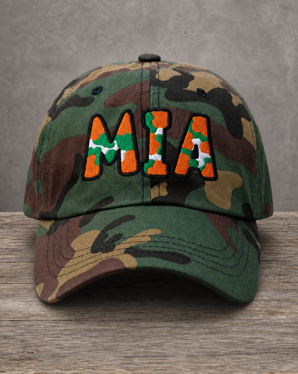 The City Collection MIA Camo Patched Hat by Believe In New York