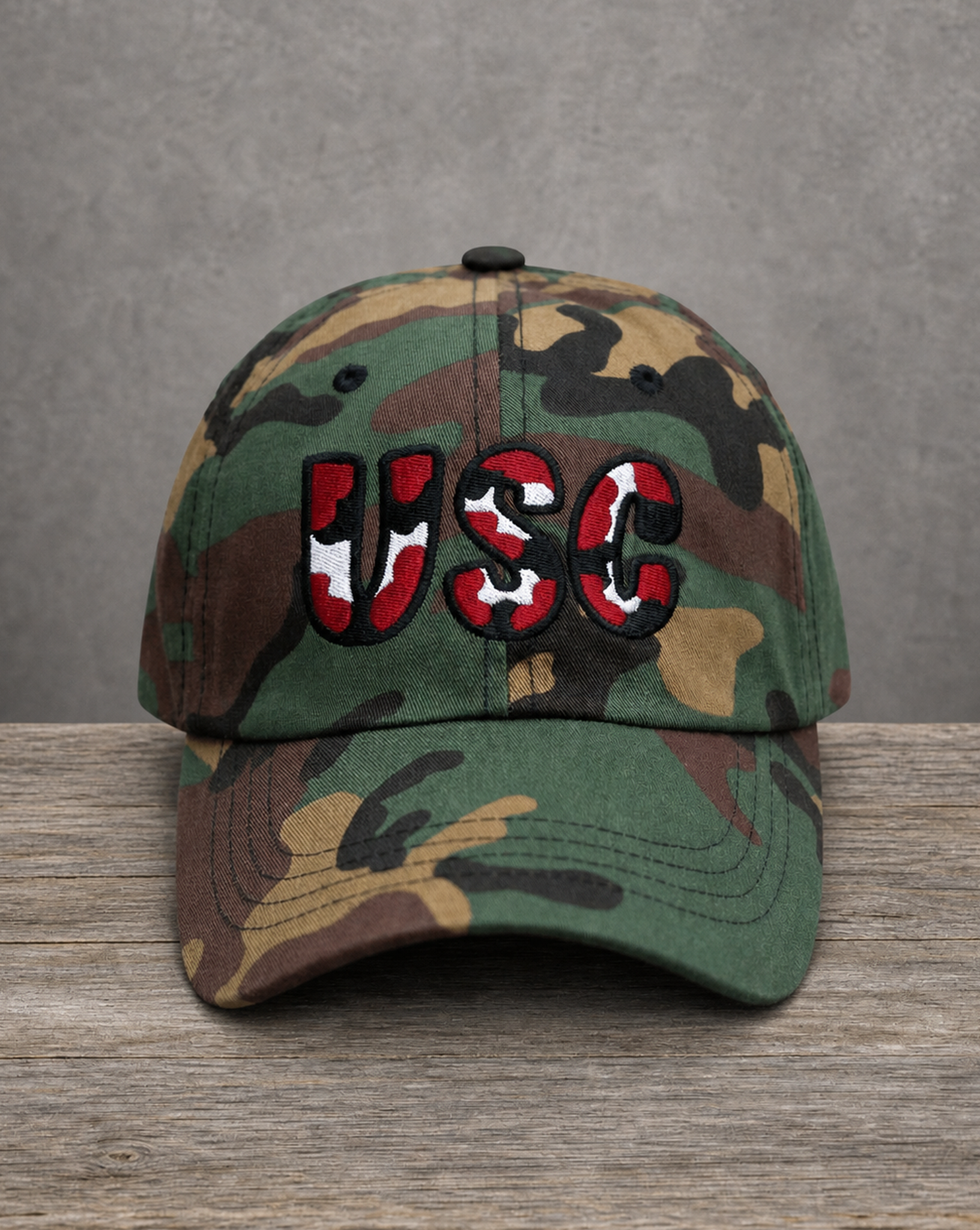 The City Collection South Carolina Camo Patched Hat by Believe In New York
