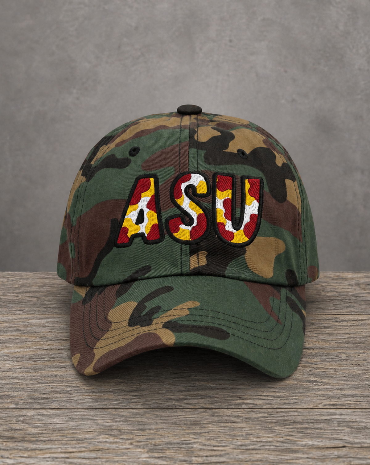 The City Collection ASU Camo Patched Hat by Believe In New York