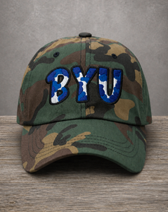 The City Collection BYU Camo Patched Hat by Believe In New York