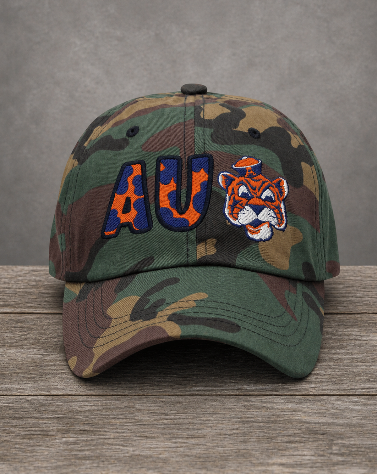 The City Collection AU Hand-Drawn Mascot Camo Patched Hat by Believe In New York