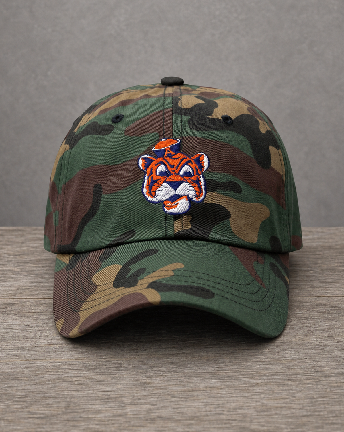 The City Collection AU Hand-Drawn Logo Camo Patched Hat by Believe In New York