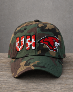 The City Collection UH Hand-Drawn Mascot Camo Patched Hat by Believe In New York