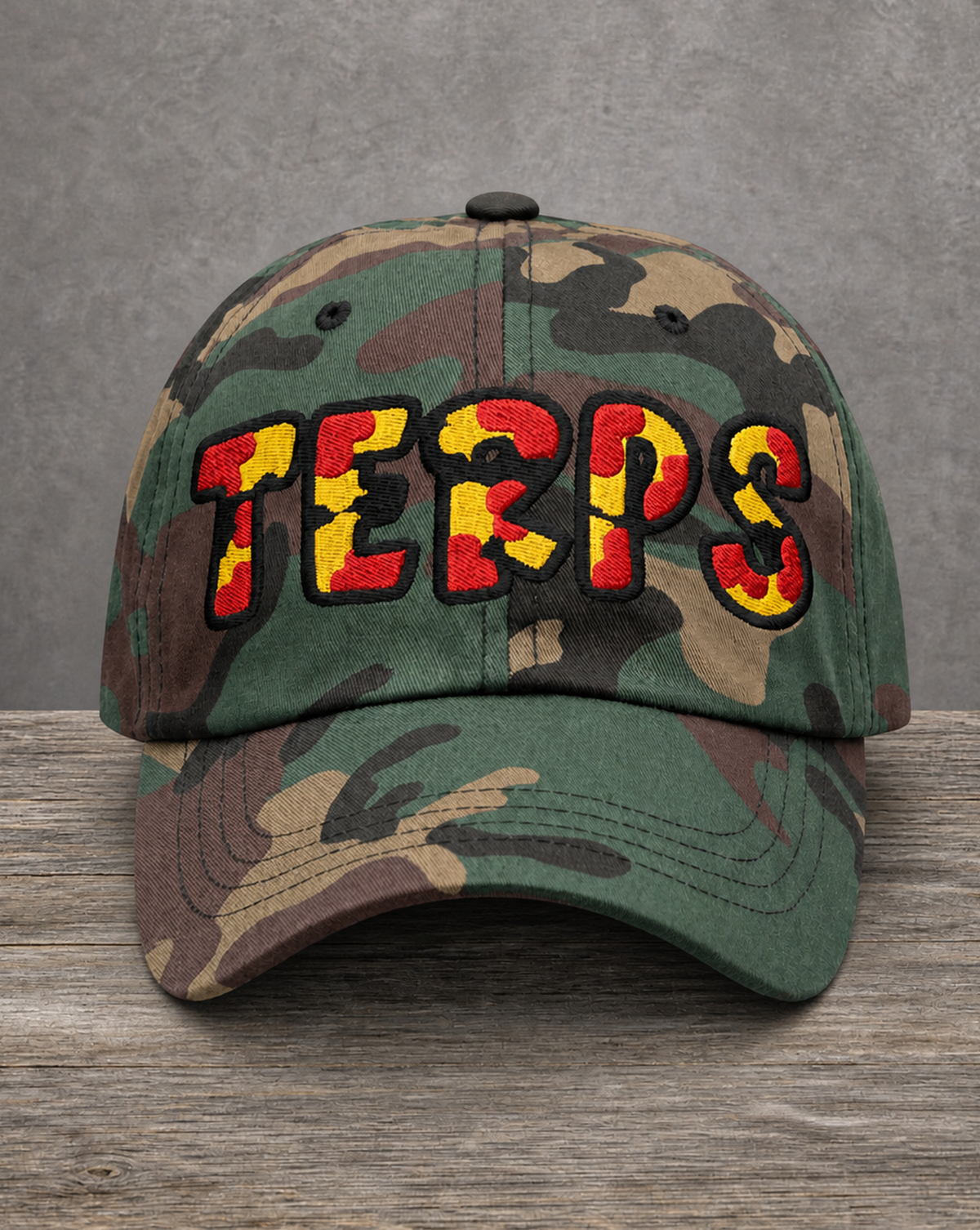 The City Collection Maryland Camo Patched Hat by Believe In New York