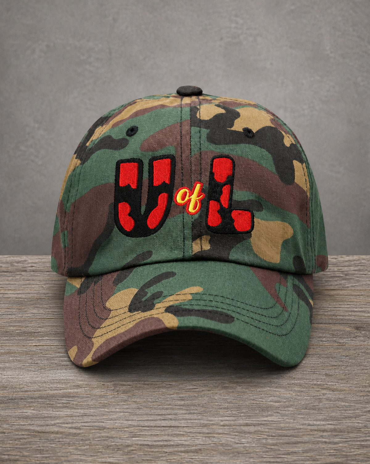 The City Collection Louisville Camo Patched Hat by Believe In New York