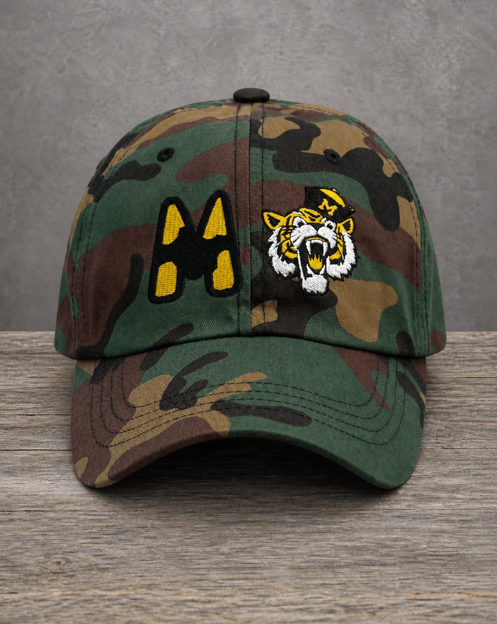The City Collection Missouri Hand-Drawn Mascot Camo Patched Hat by Believe In New York