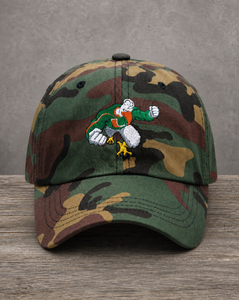 The City Collection MIA Hand-Drawn Logo Camo Patched Hat by Believe In New York