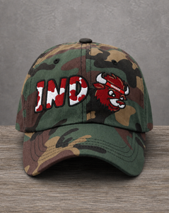 The City Collection IND Hand-Drawn Mascot Camo Patched Hat by Believe In New York
