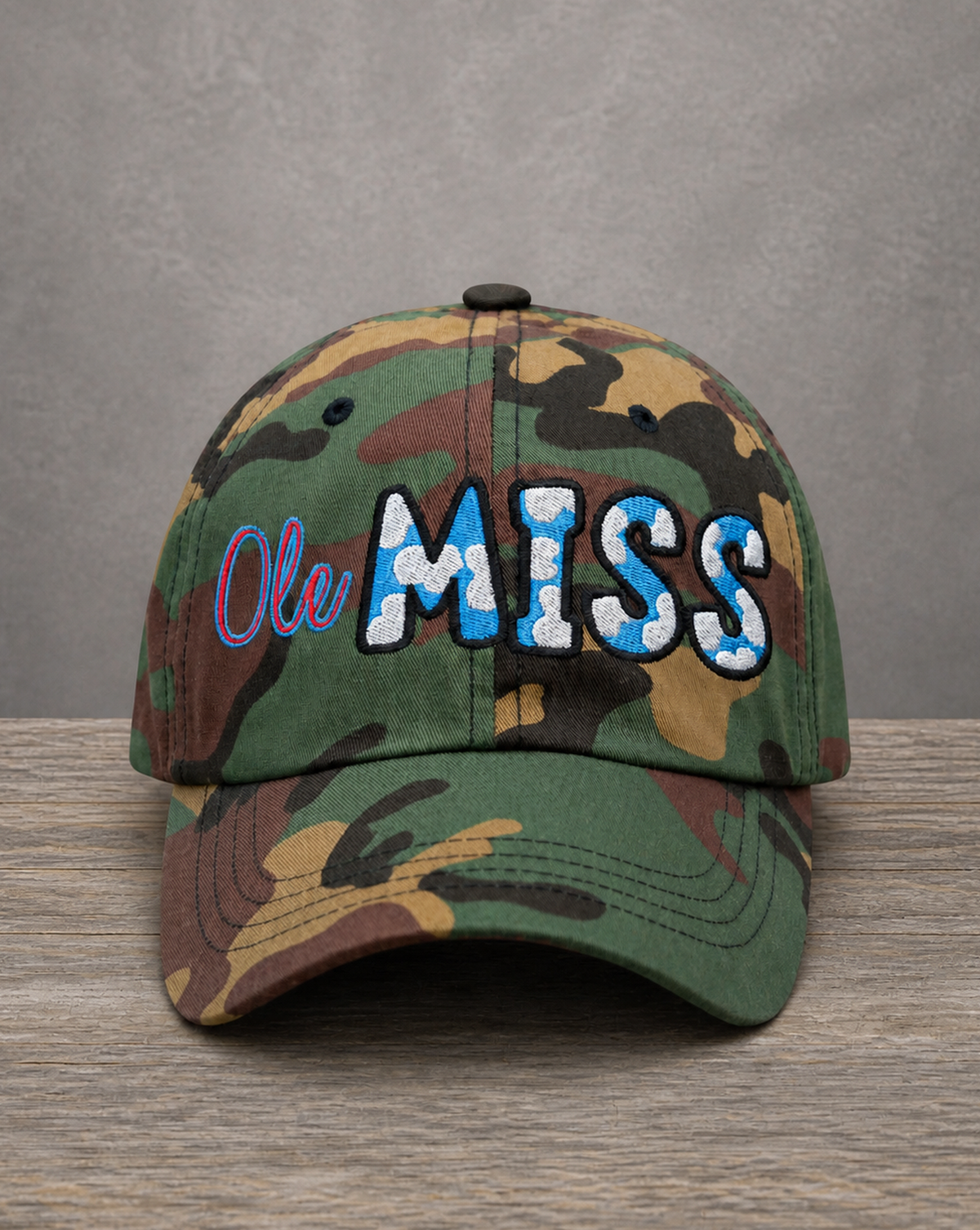 The City Collection MISS Alternate Colors Camo Patched Hat by Believe In New York