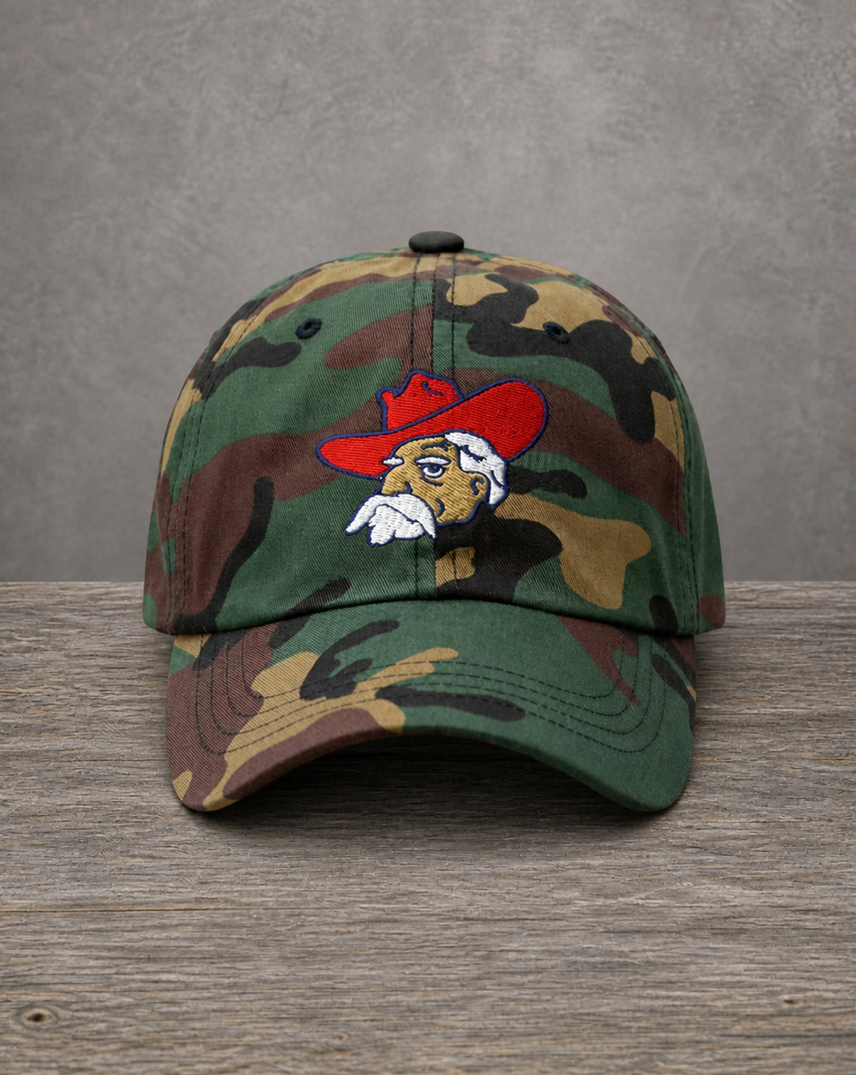 The City Collection Ole Miss Hand-Drawn Logo Camo Patched Hat by Believe In New York