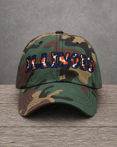 The City Collection Illinois Camo Patched Hat by Believe In New York