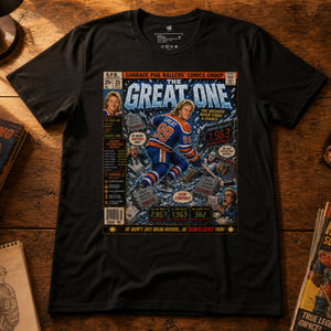 Garbage Pail Ballers™ The Great One Wayne Gretzky-inspired Vintage Ice Classics hockey graphic T-shirt