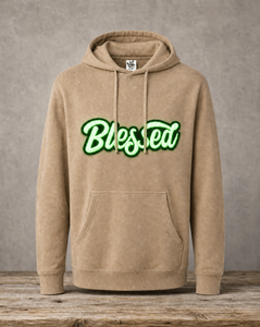 Blessed glow in the dark hoodie featuring original inspirational artwork