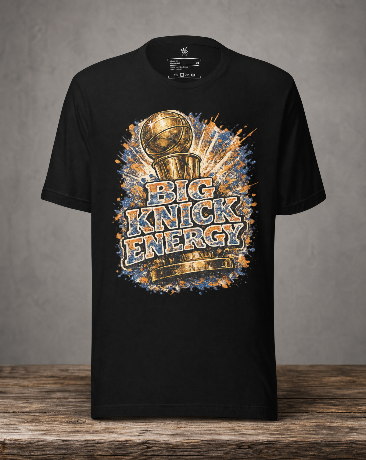 Big Knick Energy championship-inspired New York basketball graphic t-shirt
