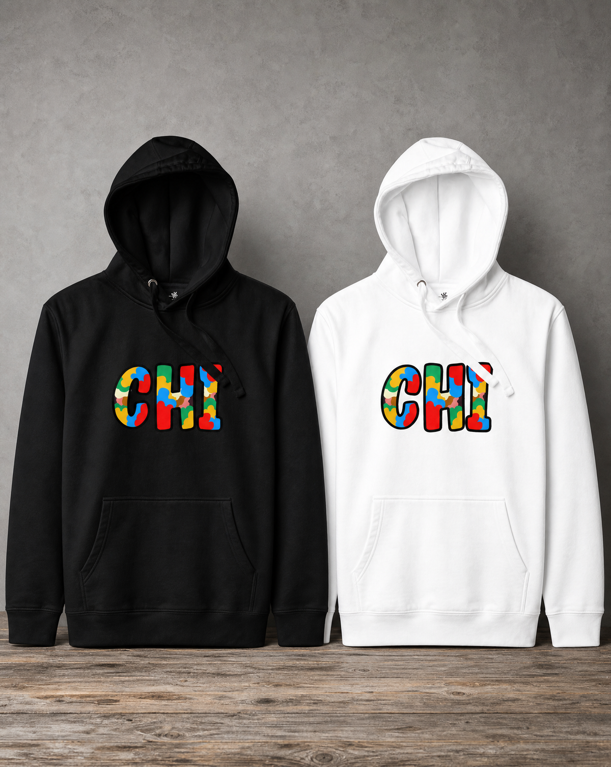 The City Collection CHI hoodie featuring original Chicago-inspired artwork