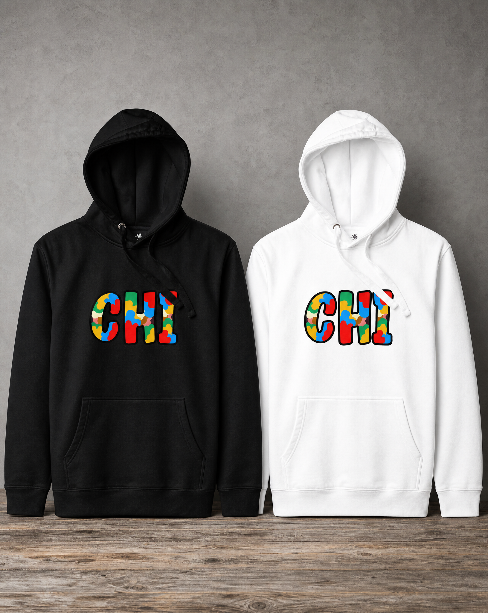 The City Collection CHI hoodie featuring original Chicago-inspired artwork