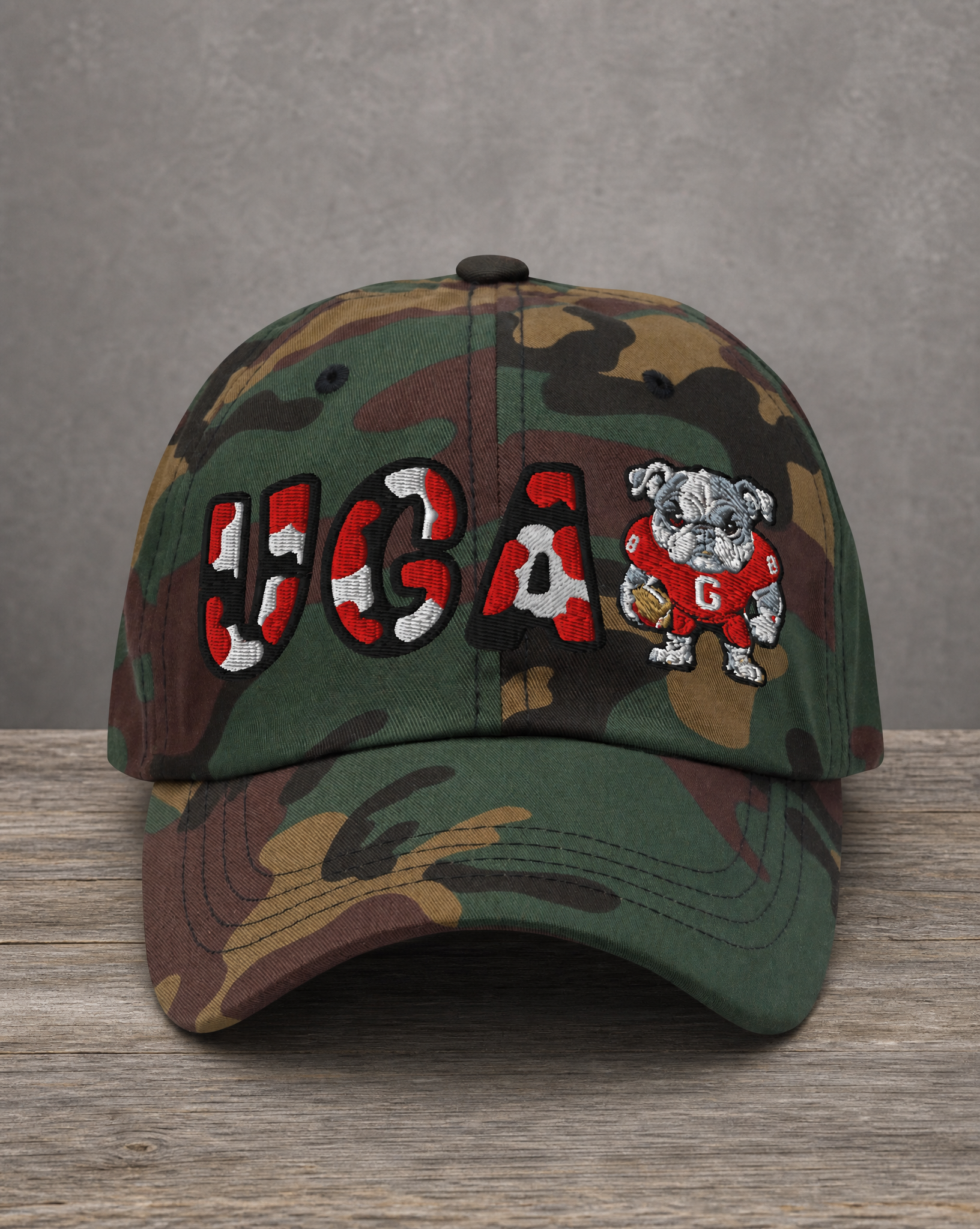 The City Collection UGA Bulldog college hat with bold embroidered details
