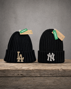Rhinestone Applique Sustainable Cable Knit Beanie 