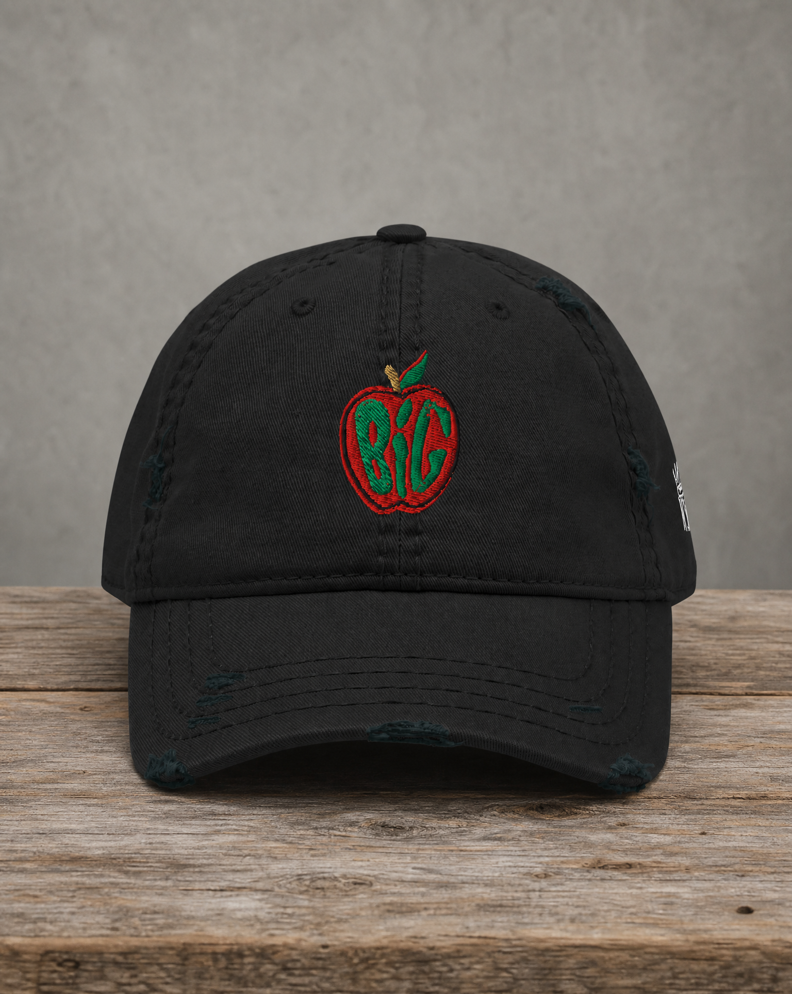 The City Collection Big Apple Distressed Black Hat 