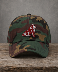 hand drawn aggies camo mascot hat