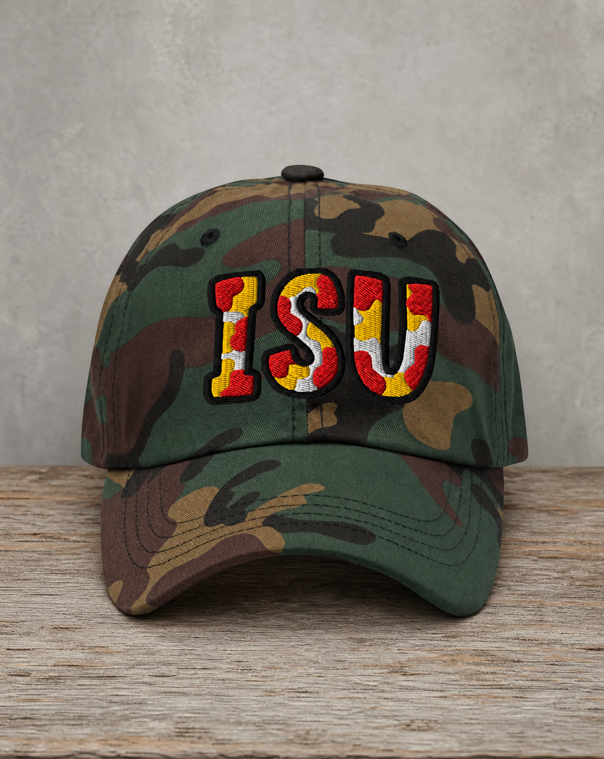 The City Collection ISU Camo Patched Hat by Believe In New York