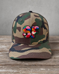The City Collection SF chenille camo hat with handcrafted chenille design