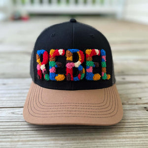 Chenille Rebel Patched Mid - Pro Snapback Trucker Cap - Rebel P Customs