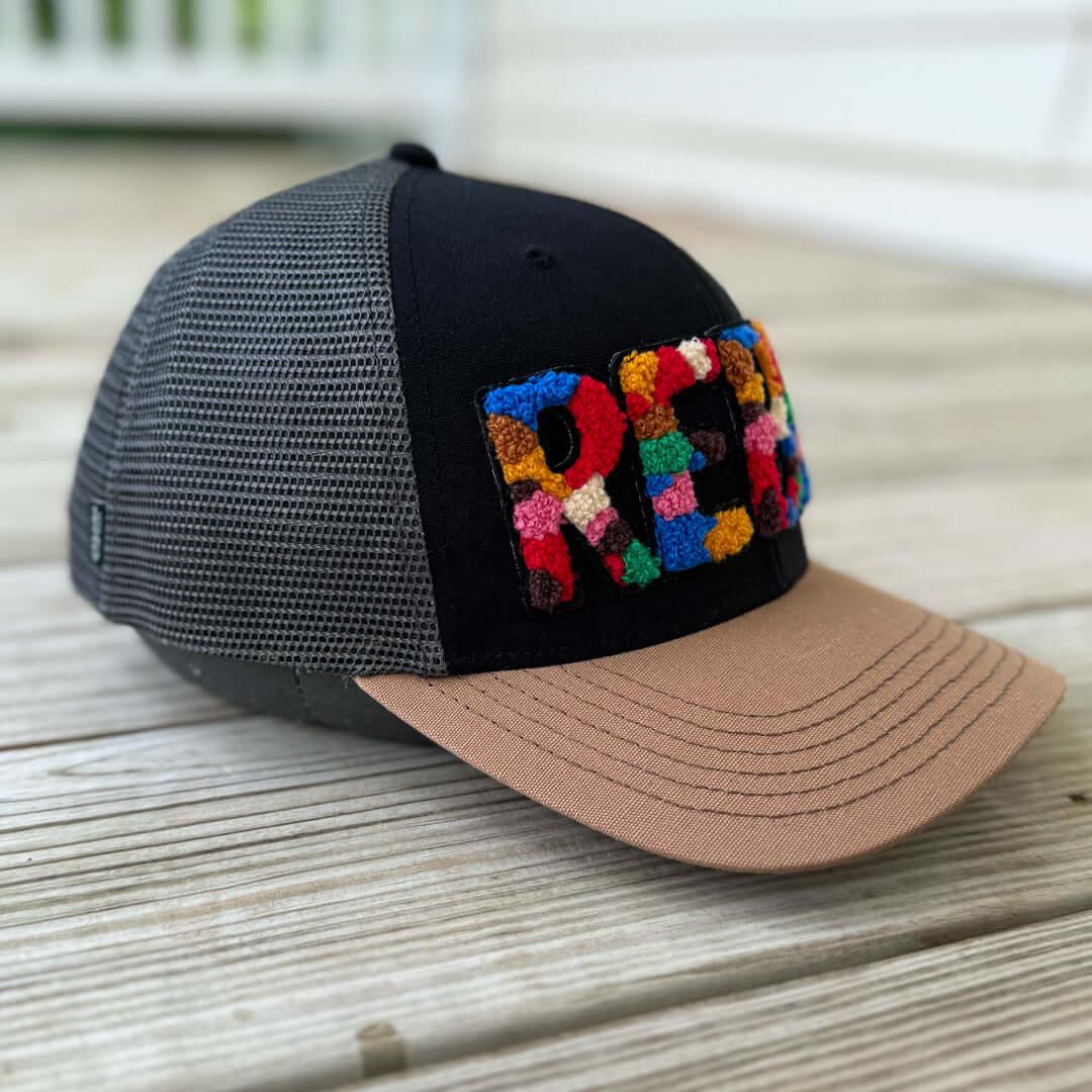 Chenille Rebel Patched Mid - Pro Snapback Trucker Cap - Rebel P Customs