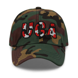 The City Collection UGA college camo hat with oversized embroidered lettering
