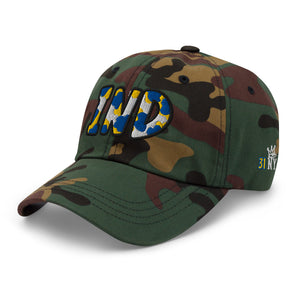 The City Collection IND Basketball camo hat with oversized embroidered lettering