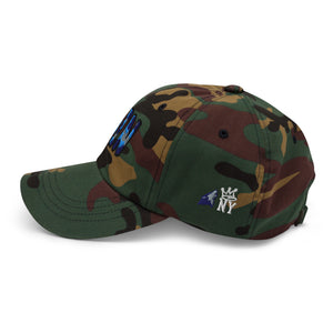 The City Collection MIN Basketball camo hat with oversized embroidered lettering