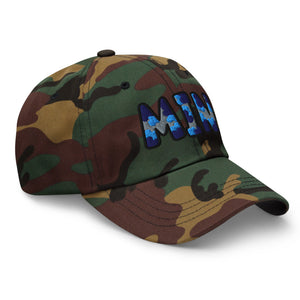 The City Collection MIN Basketball camo hat with oversized embroidered lettering