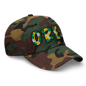 The City Collection ORE Duck college camo hat with bold embroidered details