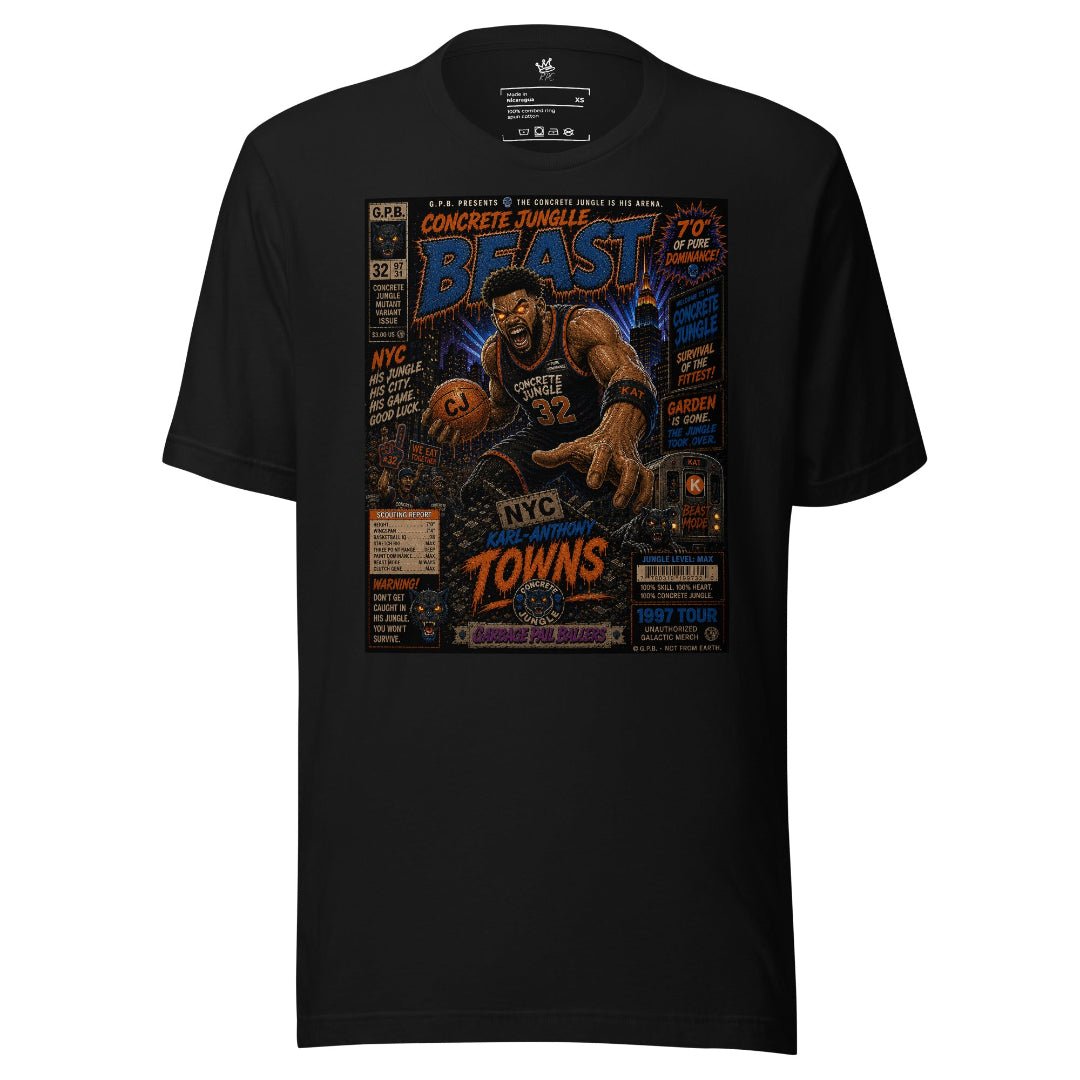 Garbage Pail Ballers “Concrete Jungle Beast” Vintage Hardwood Unisex T-Shirt - Rebel P Customs