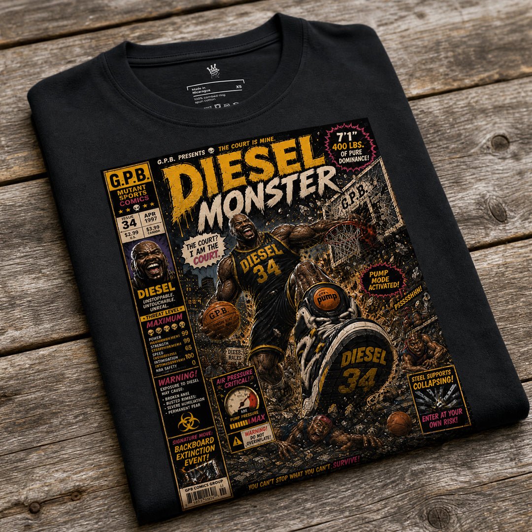 Garbage Pail Ballers “Diesel Monster” Vintage Hardwood Unisex T-Shirt - Rebel P Customs