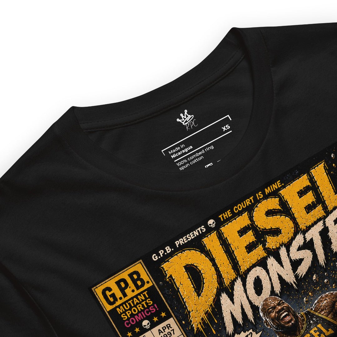Detailed View Garbage Pail Ballers “Diesel Monster” Vintage Hardwood Unisex T-Shirt - Rebel P Customs