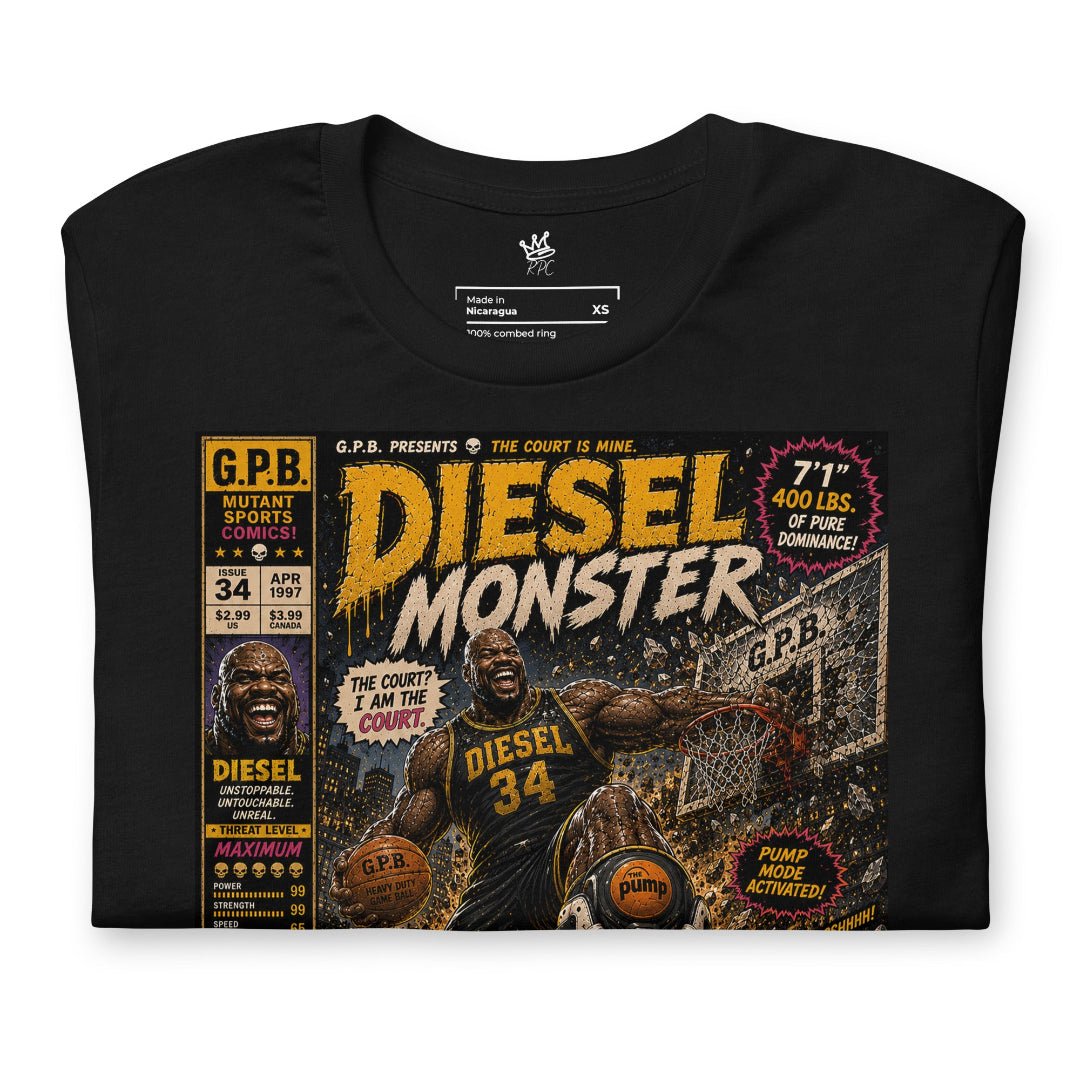 Closeup Garbage Pail Ballers “Diesel Monster” Vintage Hardwood Unisex T-Shirt - Rebel P Customs