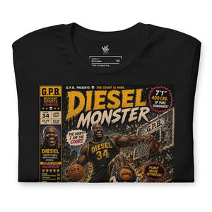 Closeup Garbage Pail Ballers “Diesel Monster” Vintage Hardwood Unisex T-Shirt - Rebel P Customs