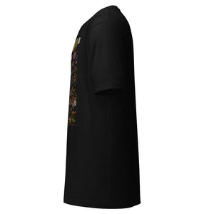 Right view Black unisex T-shirt featuring The Sandman Vintage Diamond Classics baseball graphic
