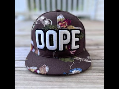 Glow In The Dark Dope High Crown Snapback Patched Hat - Rebel P Customs