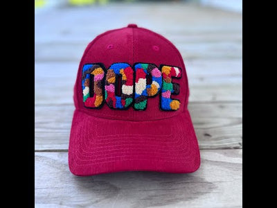 Dope Chenille Patched Low Profile Structured Corduroy Hat - Rebel P Customs