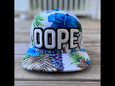 Floral Glow In The Dark Dope Patched Mid-Pro Snapback Trucker Cap - Rebel P Customs