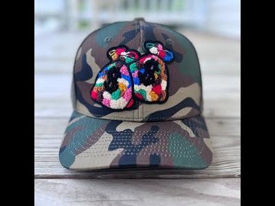 Chenille Money Bag Camo Patched Hat - Rebel P Customs