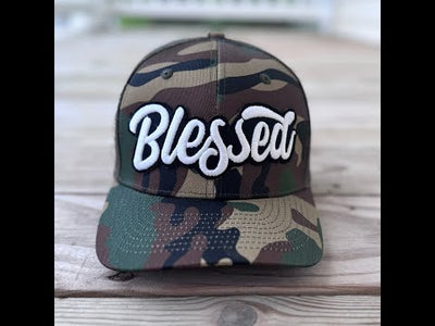 Glow In The Dark Blessed Camo Patched Hat - Rebel P Customs