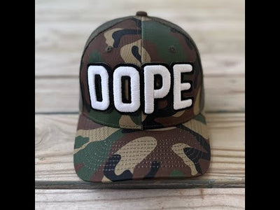 Glow In The Dark Dope Camo Patched Hat - Rebel P Customs
