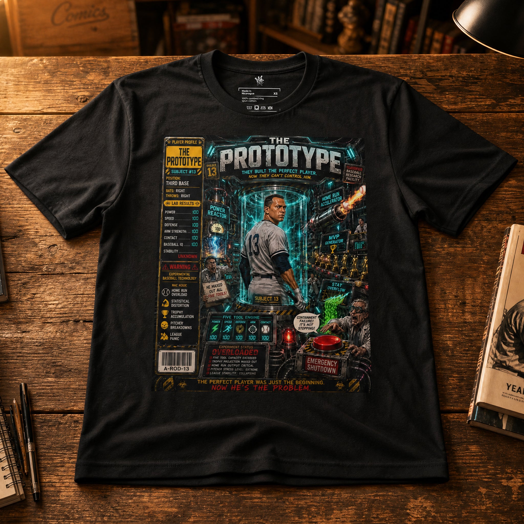 Garbage Pail Ballers™ The Prototype Alex Rodriguez-inspired Vintage Diamond Classics baseball graphic T-shirt
