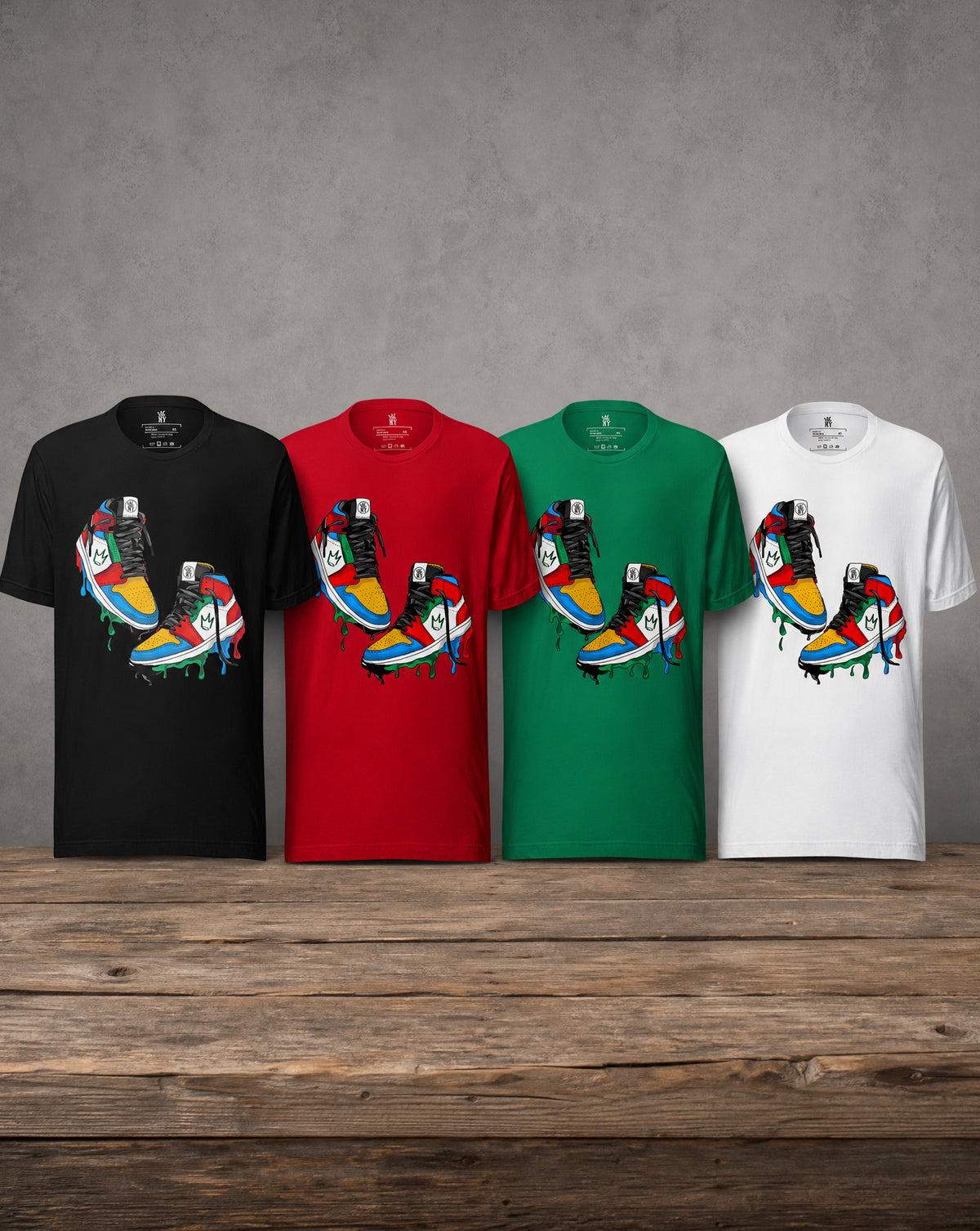Rebel Sneaker graphic T-shirt featuring an original sneaker-inspired design