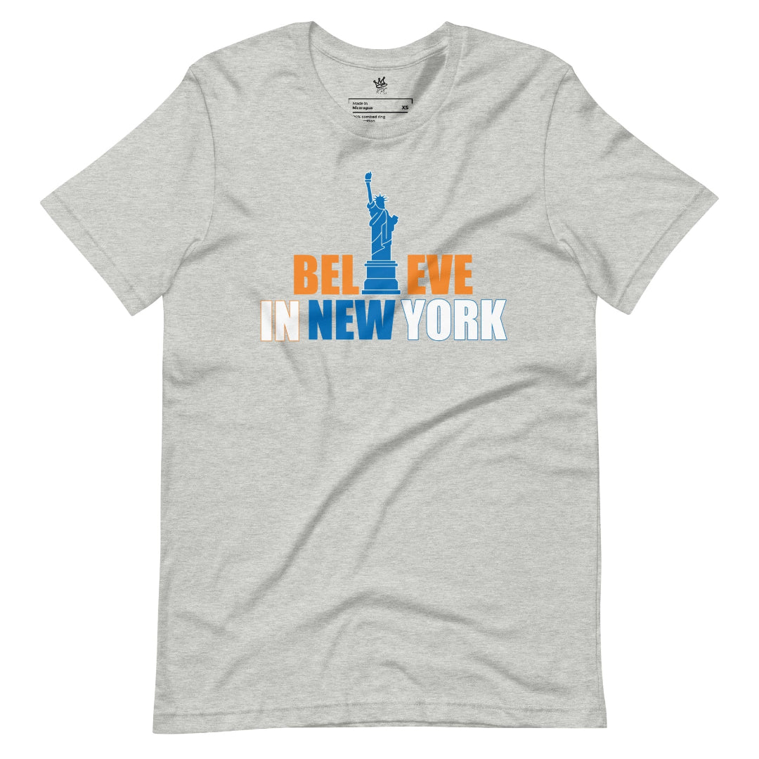Wrinkled Believe in NYK Unisex T-Shirt front view