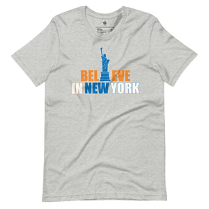 Wrinkled Believe in NYK Unisex T-Shirt front view
