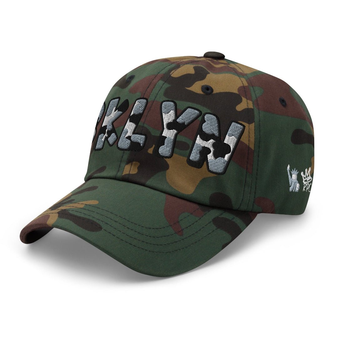 Right Side The City Collection BKLYN Basketball Camo Patched Hat - Rebel P Customs